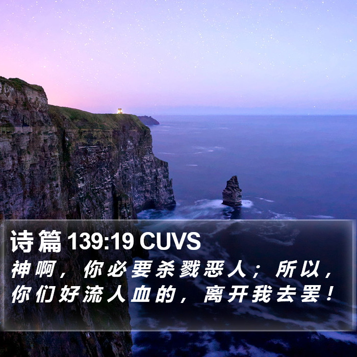 诗 篇 139:19 CUVS Bible Study