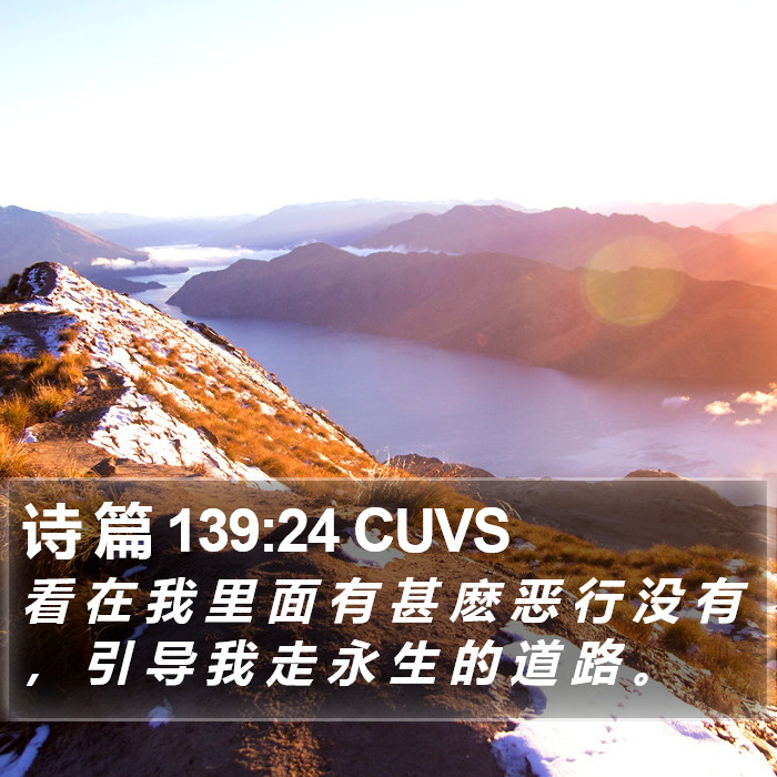 诗 篇 139:24 CUVS Bible Study