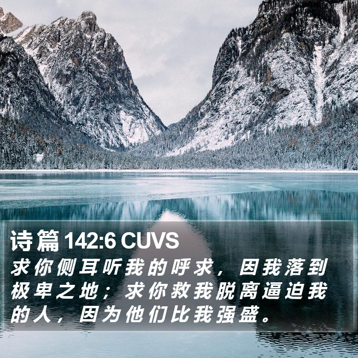 诗 篇 142:6 CUVS Bible Study