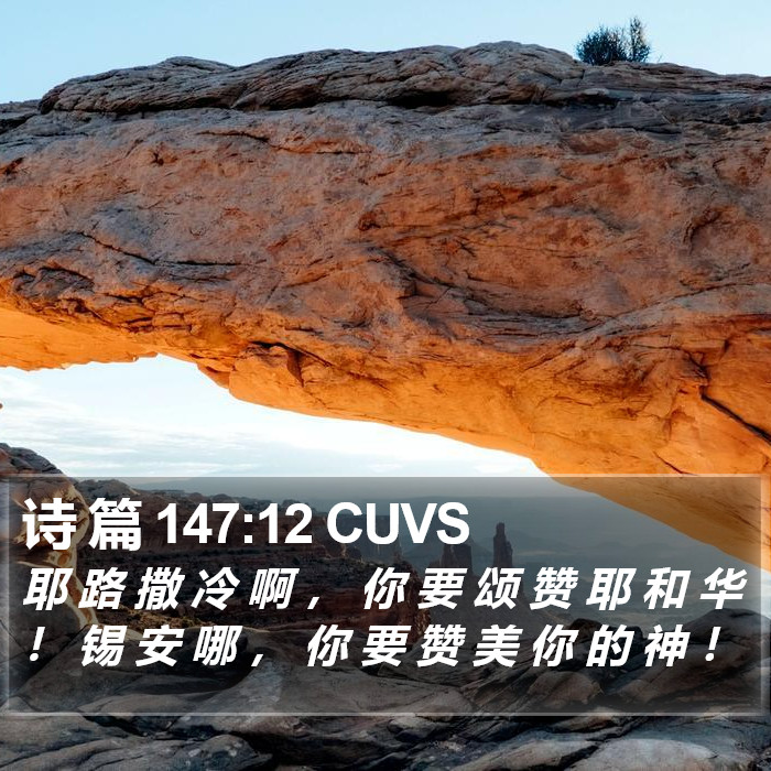 诗 篇 147:12 CUVS Bible Study