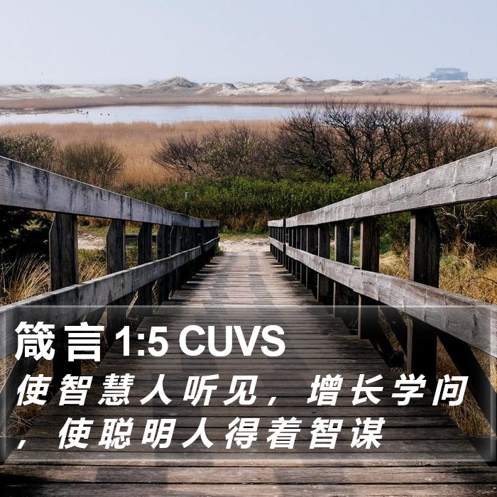 箴 言 1:5 CUVS Bible Study