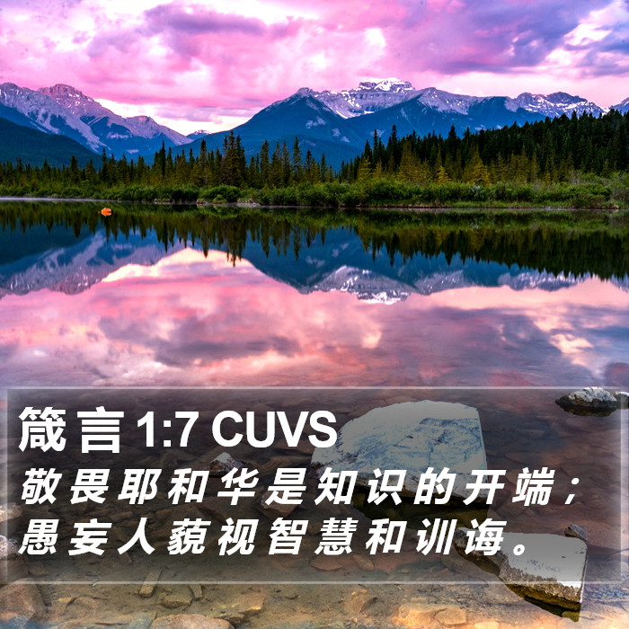 箴 言 1:7 CUVS Bible Study