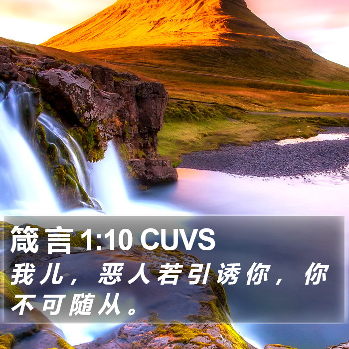 箴 言 1:10 CUVS Bible Study