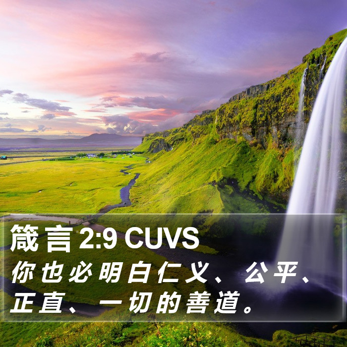 箴 言 2:9 CUVS Bible Study