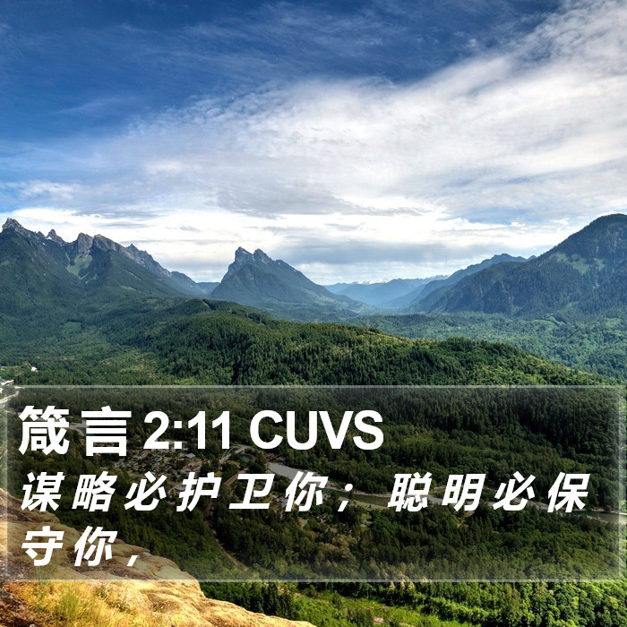 箴 言 2:11 CUVS Bible Study