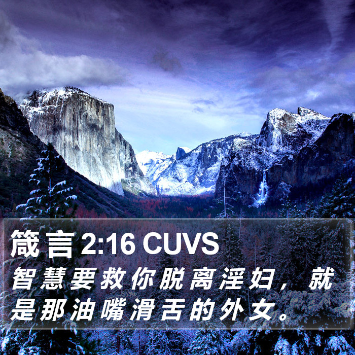 箴 言 2:16 CUVS Bible Study