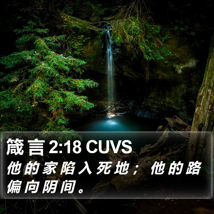 箴 言 2:18 CUVS Bible Study