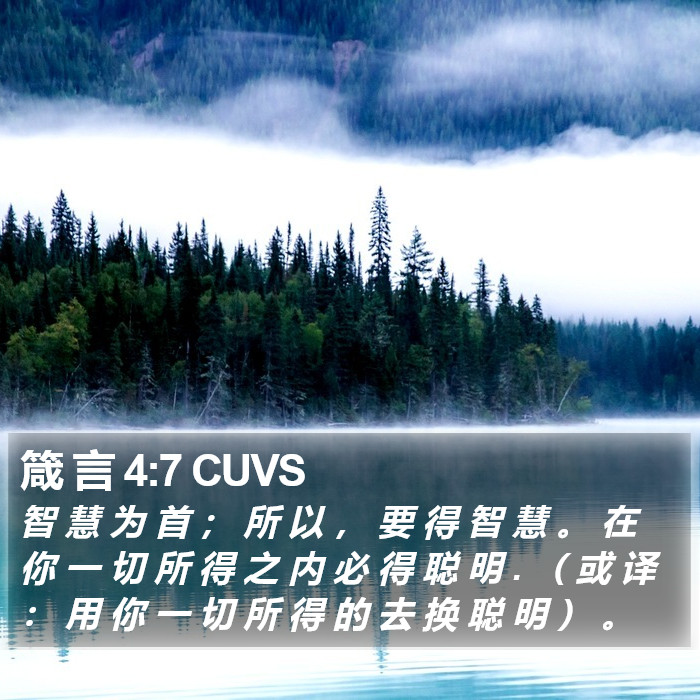 箴 言 4:7 CUVS Bible Study