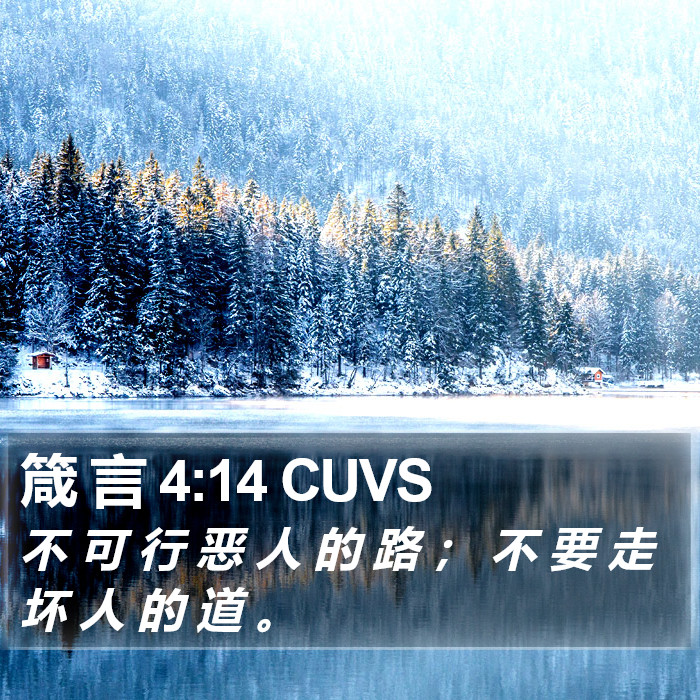 箴 言 4:14 CUVS Bible Study