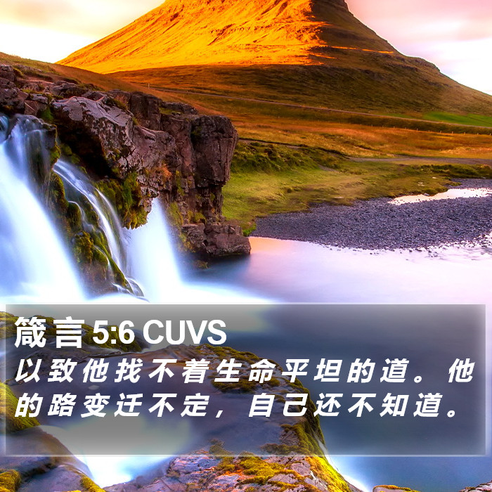 箴 言 5:6 CUVS Bible Study