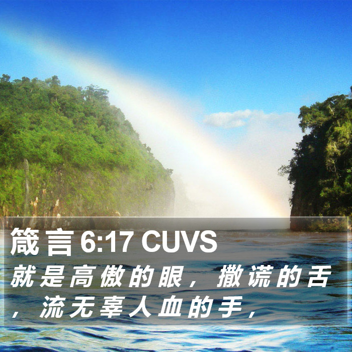 箴 言 6:17 CUVS Bible Study