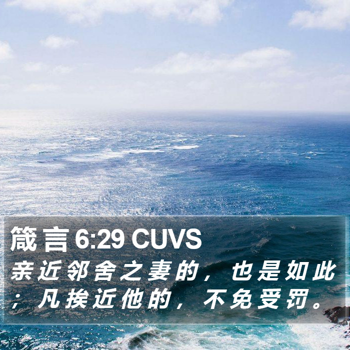 箴 言 6:29 CUVS Bible Study