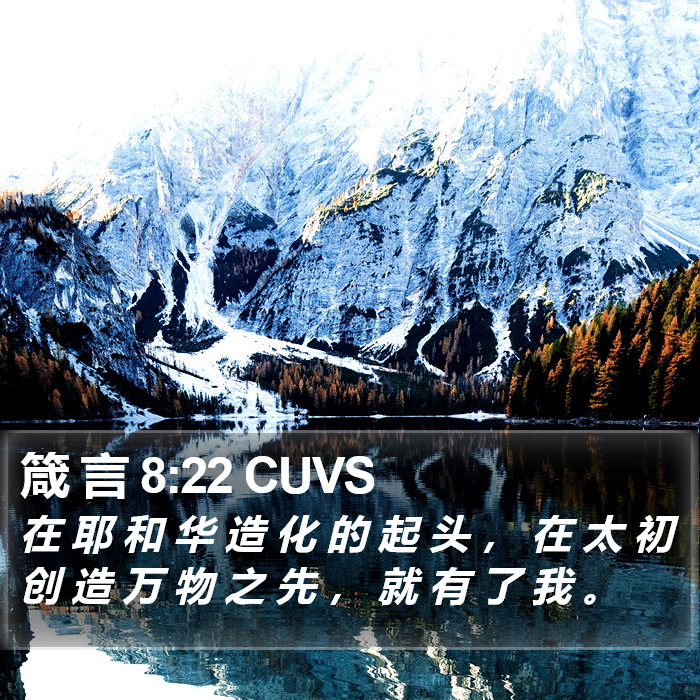 箴 言 8:22 CUVS Bible Study