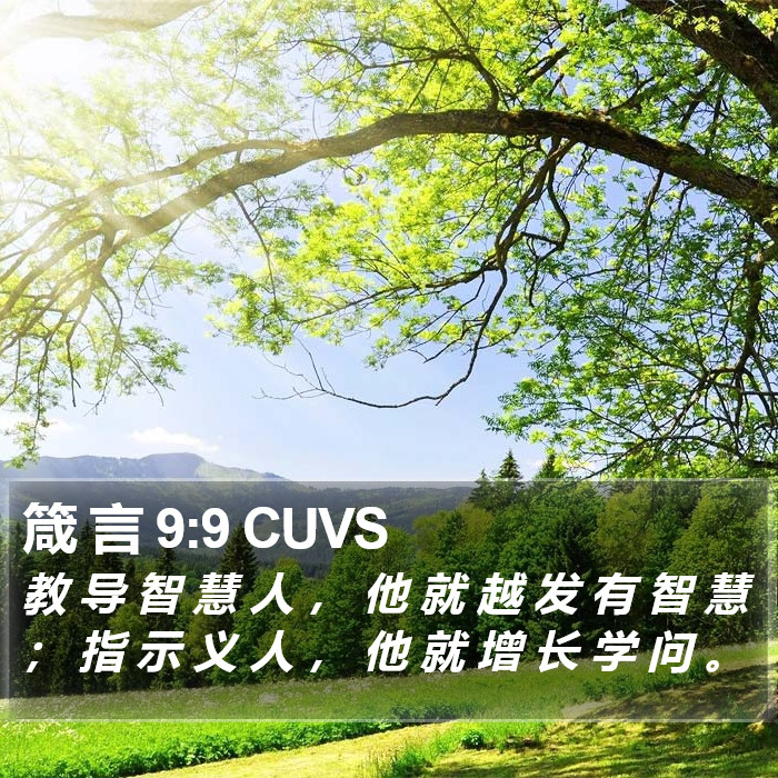 箴 言 9:9 CUVS Bible Study