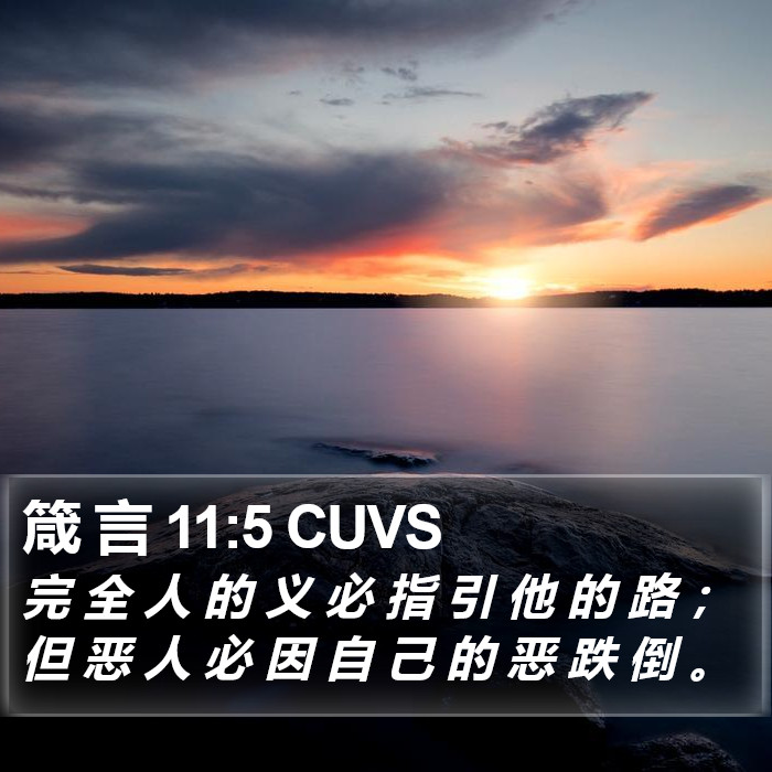 箴 言 11:5 CUVS Bible Study
