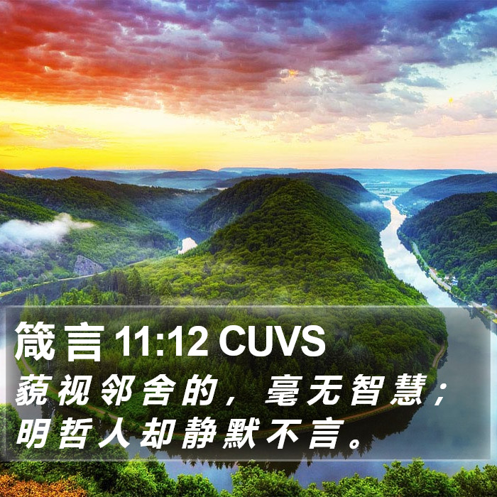 箴 言 11:12 CUVS Bible Study