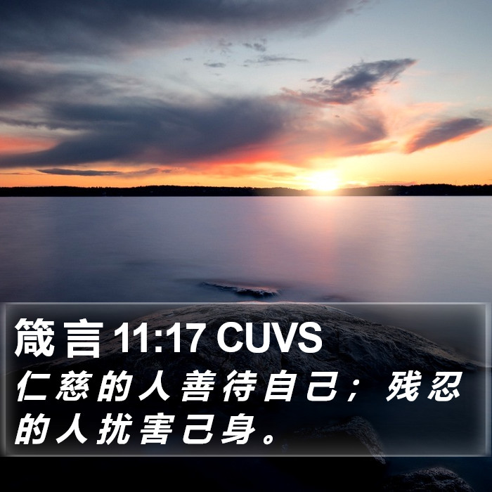 箴 言 11:17 CUVS Bible Study