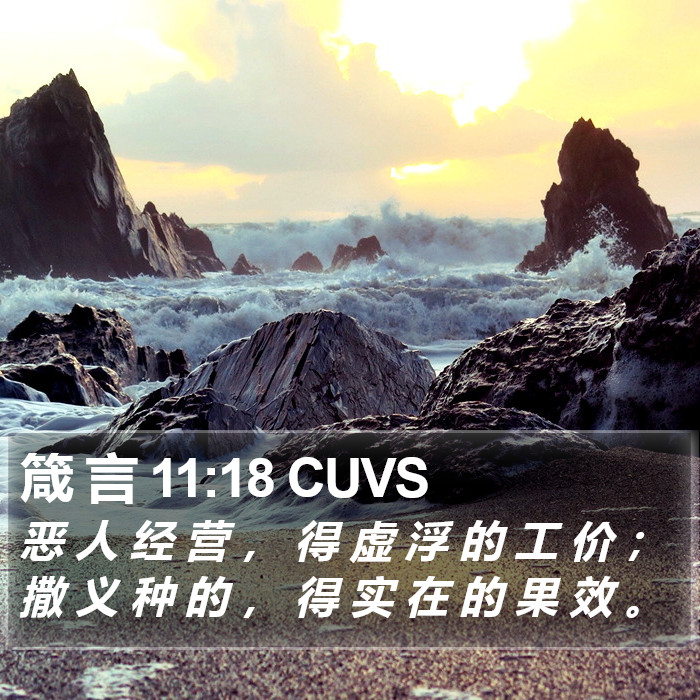 箴 言 11:18 CUVS Bible Study