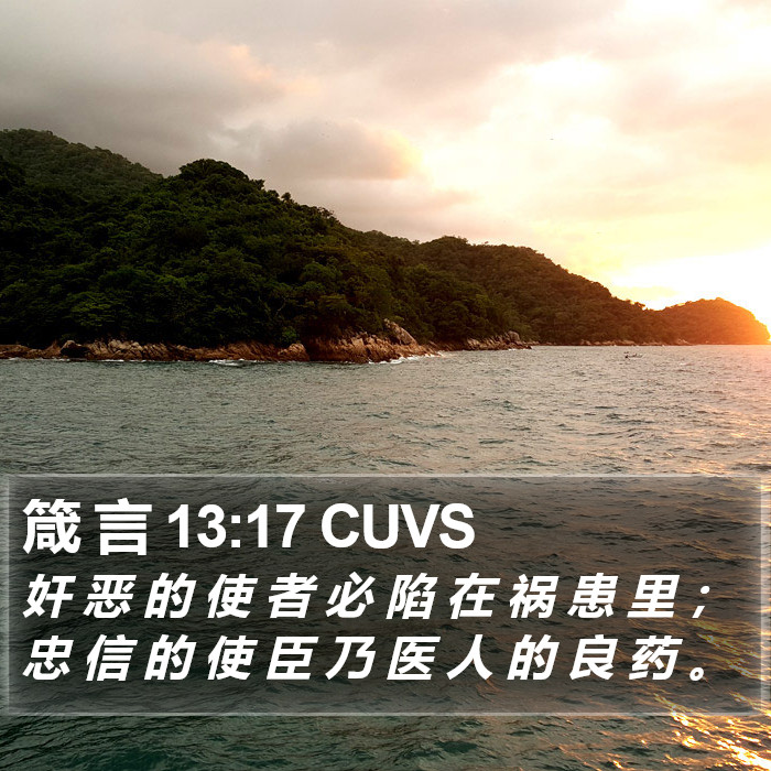 箴 言 13:17 CUVS Bible Study