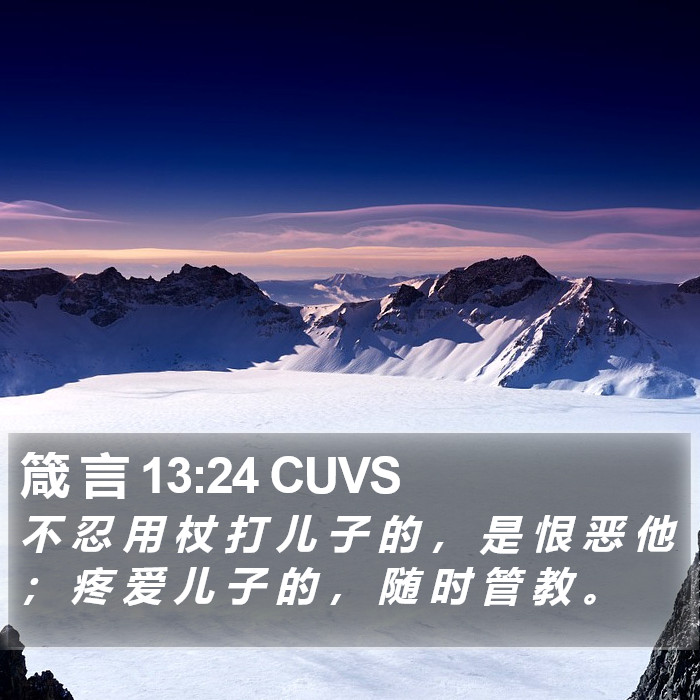 箴 言 13:24 CUVS Bible Study