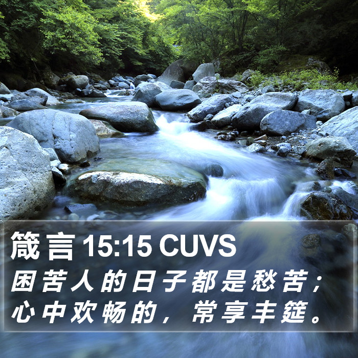 箴 言 15:15 CUVS Bible Study