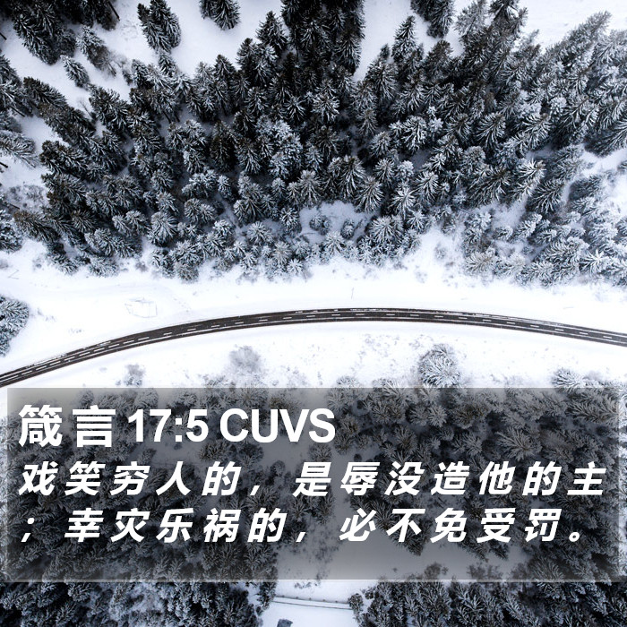 箴 言 17:5 CUVS Bible Study