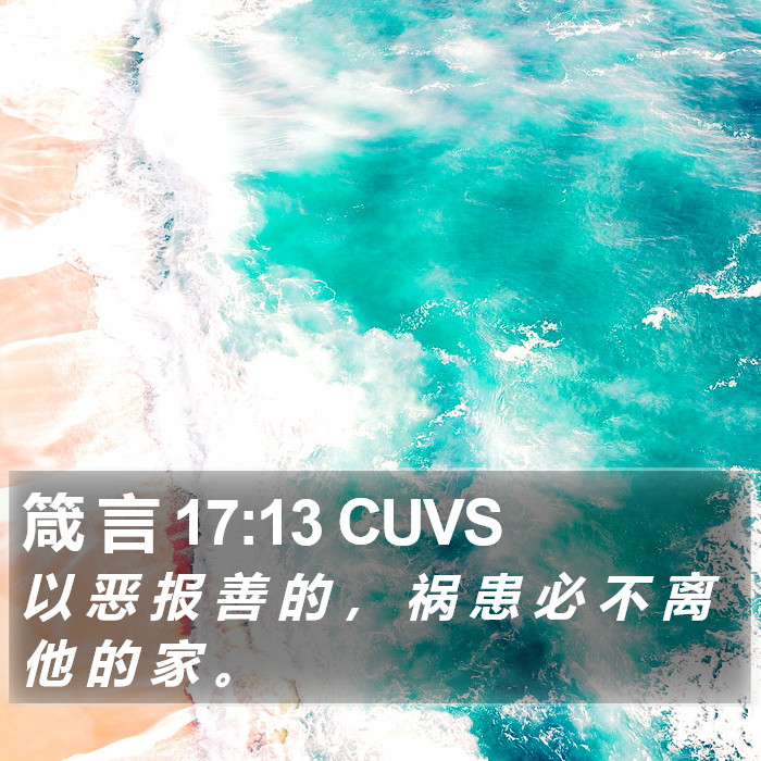 箴 言 17:13 CUVS Bible Study