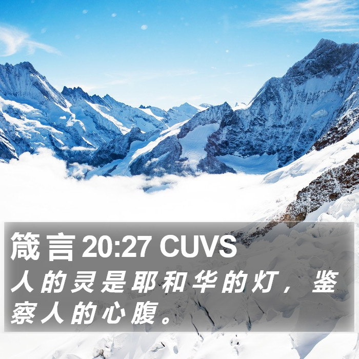 箴 言 20:27 CUVS Bible Study
