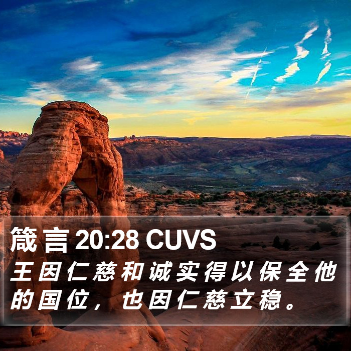 箴 言 20:28 CUVS Bible Study