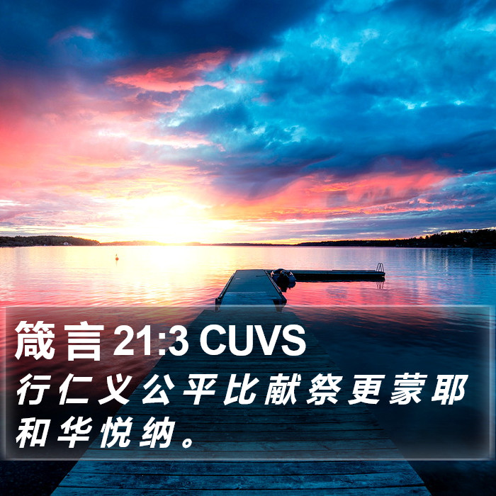 箴 言 21:3 CUVS Bible Study