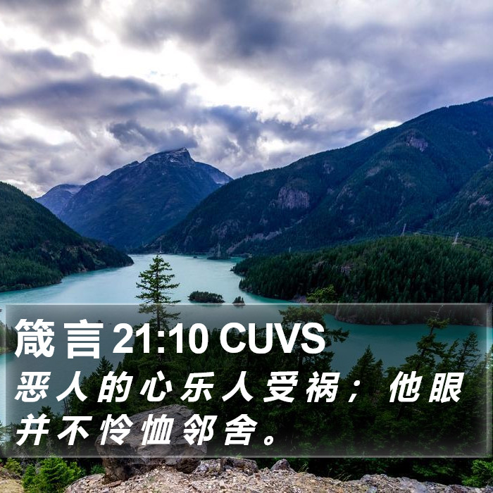 箴 言 21:10 CUVS Bible Study