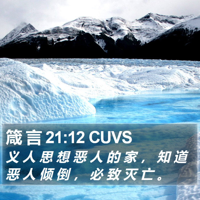 箴 言 21:12 CUVS Bible Study