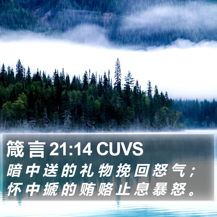 箴 言 21:14 CUVS Bible Study