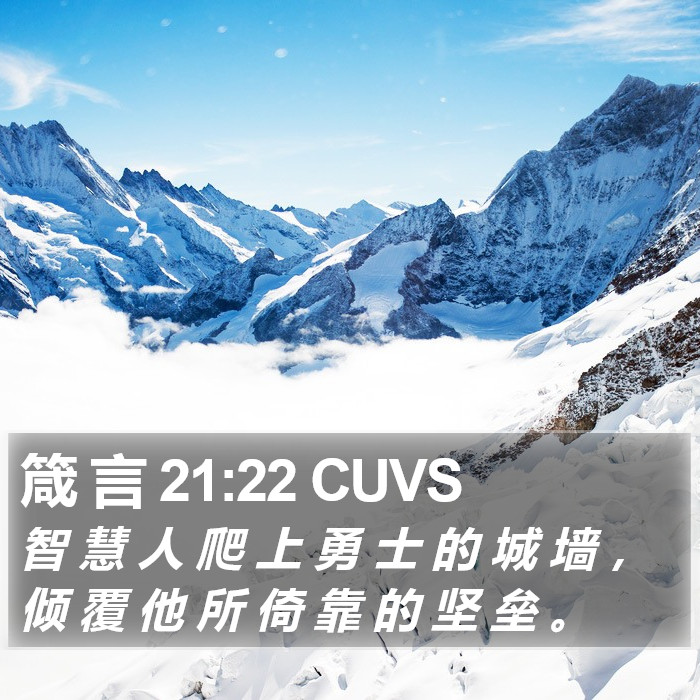箴 言 21:22 CUVS Bible Study
