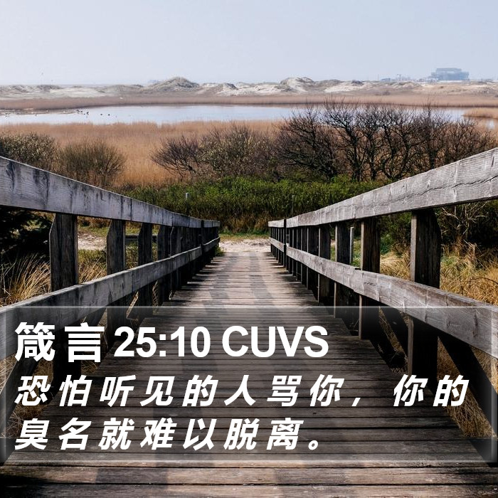 箴 言 25:10 CUVS Bible Study