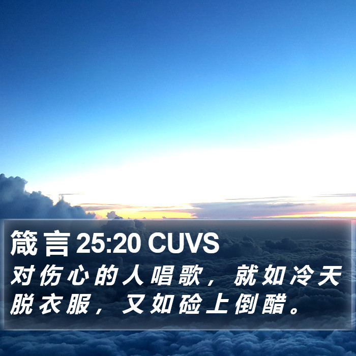 箴 言 25:20 CUVS Bible Study