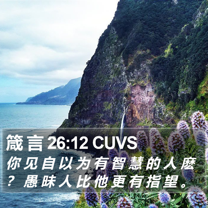 箴 言 26:12 CUVS Bible Study