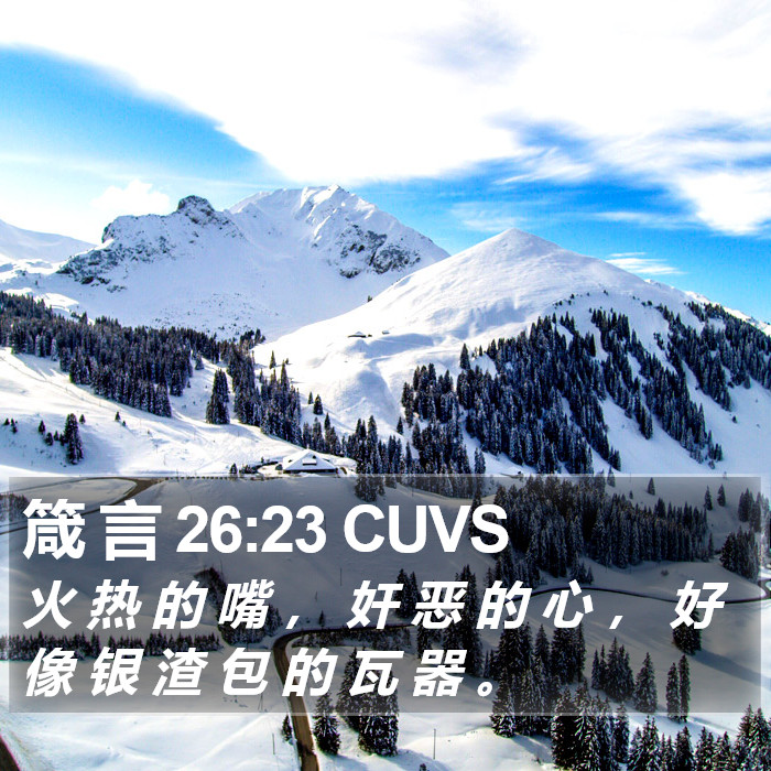 箴 言 26:23 CUVS Bible Study