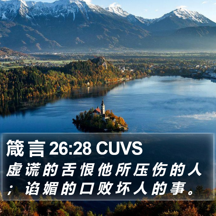 箴 言 26:28 CUVS Bible Study