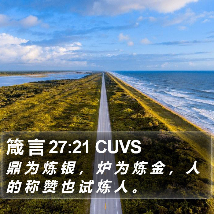 箴 言 27:21 CUVS Bible Study