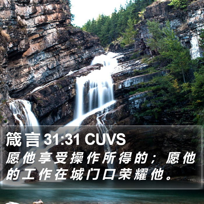 箴 言 31:31 CUVS Bible Study