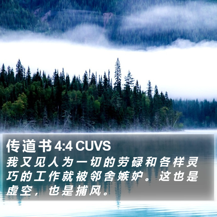 传 道 书 4:4 CUVS Bible Study