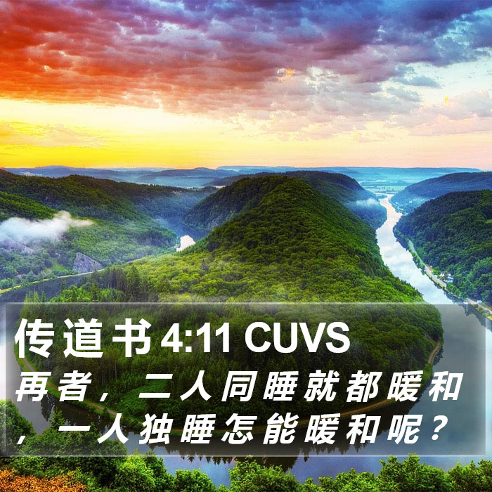 传 道 书 4:11 CUVS Bible Study