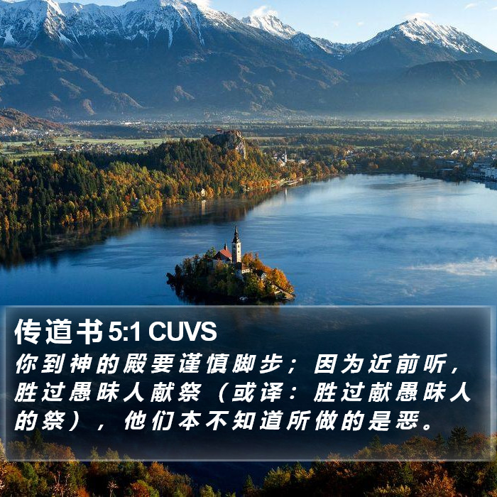 传 道 书 5:1 CUVS Bible Study