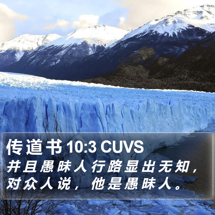 传 道 书 10:3 CUVS Bible Study