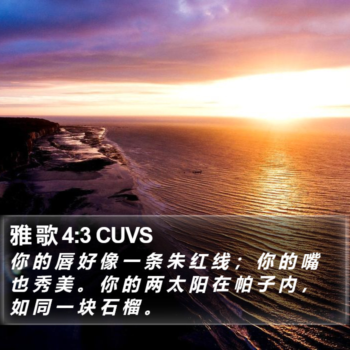 雅 歌 4:3 CUVS Bible Study