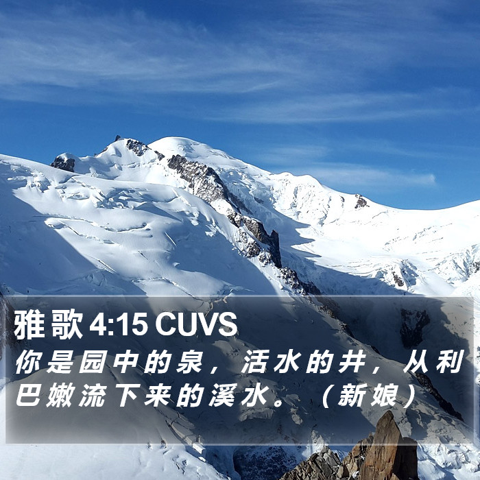 雅 歌 4:15 CUVS Bible Study