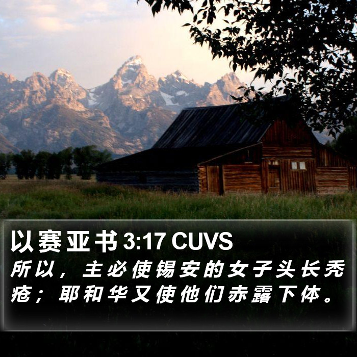 以 赛 亚 书 3:17 CUVS Bible Study