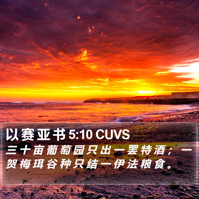 以 赛 亚 书 5:10 CUVS Bible Study