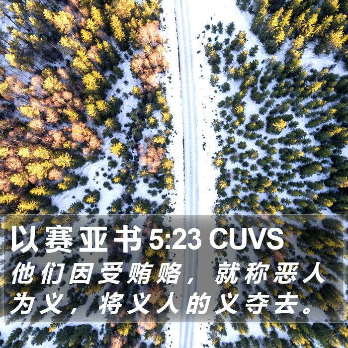 以 赛 亚 书 5:23 CUVS Bible Study